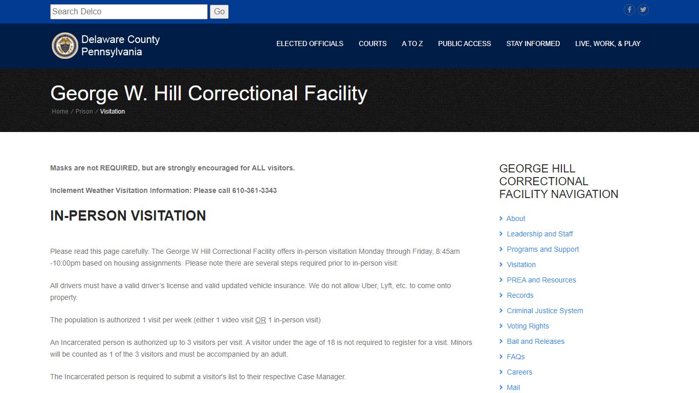George W. Hill Correctional Facility - Delaware County, Pennsylvania