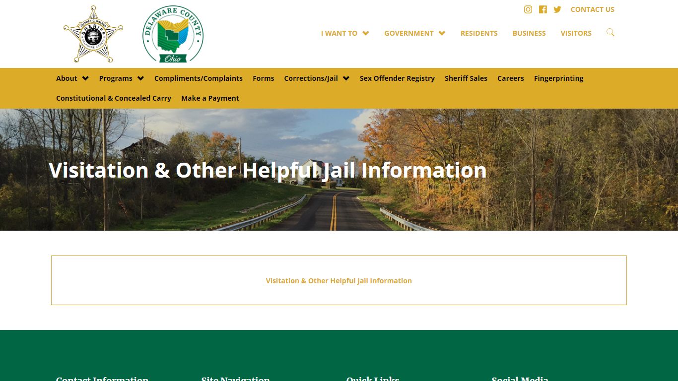 Visitation & Other Helpful Jail Information - Sheriff