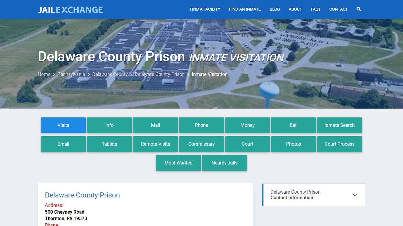 Inmate Visitation - Delaware County Prison, PA - Jail Exchange